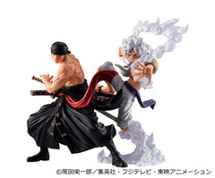 MEGAHOUSE WALLSTAR ONE PIECE MONKEY D. LUFFY GEAR5 & RORONOA ZORO SET【WITH GIFT】